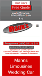 Mobile Screenshot of manns-limousines.co.uk